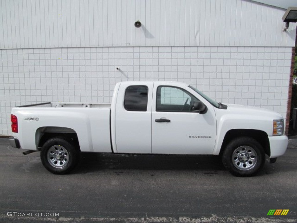 Summit White 2010 Chevrolet Silverado 1500 LS Extended Cab 4x4 Exterior Photo #66252255