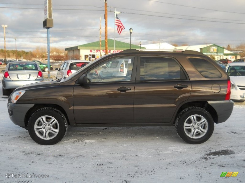 2008 Sportage LX V6 4x4 - Smokey Brown Metallic / Beige photo #11
