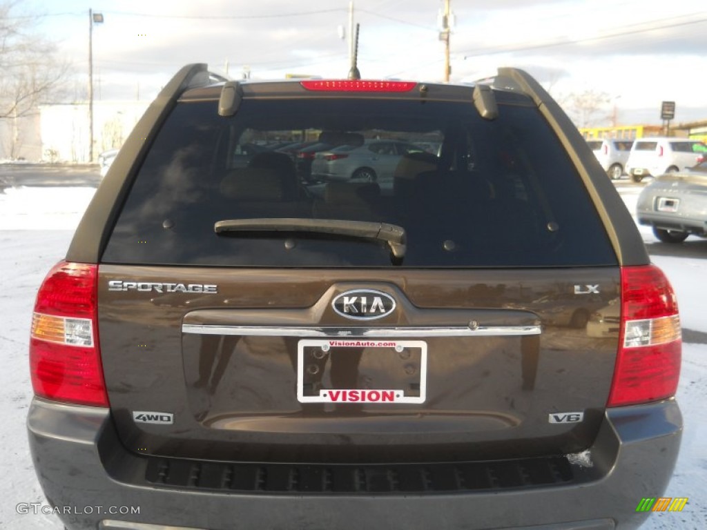 2008 Sportage LX V6 4x4 - Smokey Brown Metallic / Beige photo #13