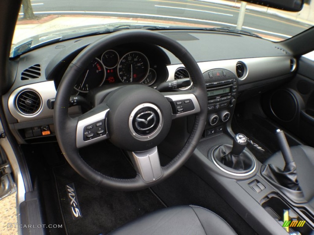 2011 Mazda MX-5 Miata Grand Touring Hard Top Roadster Black Dashboard Photo #66259557