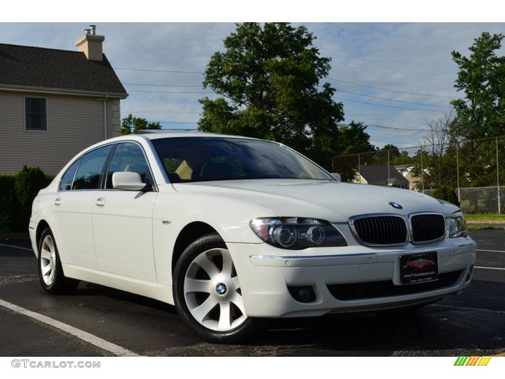 2008 7 Series 750Li Sedan - Alpine White / Natural Brown photo #1