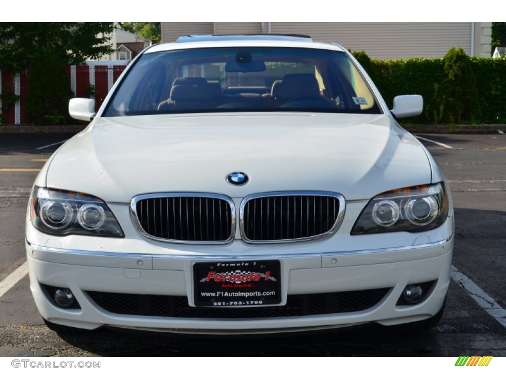 2008 7 Series 750Li Sedan - Alpine White / Natural Brown photo #2