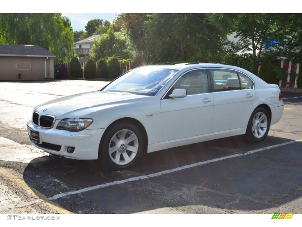 2008 7 Series 750Li Sedan - Alpine White / Natural Brown photo #3