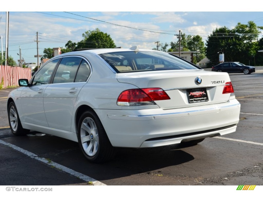2008 7 Series 750Li Sedan - Alpine White / Natural Brown photo #4