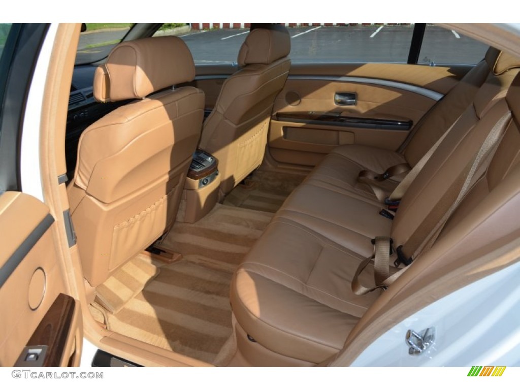 2008 7 Series 750Li Sedan - Alpine White / Natural Brown photo #9