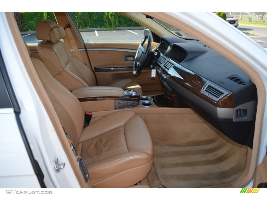2008 7 Series 750Li Sedan - Alpine White / Natural Brown photo #11