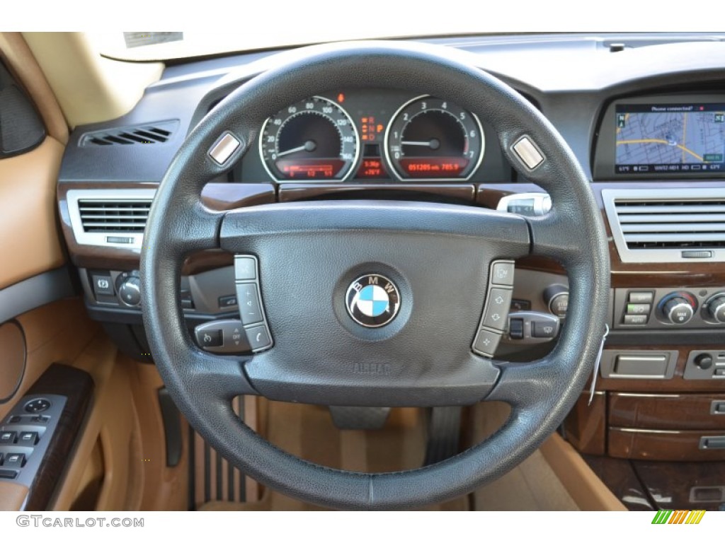 2008 7 Series 750Li Sedan - Alpine White / Natural Brown photo #12