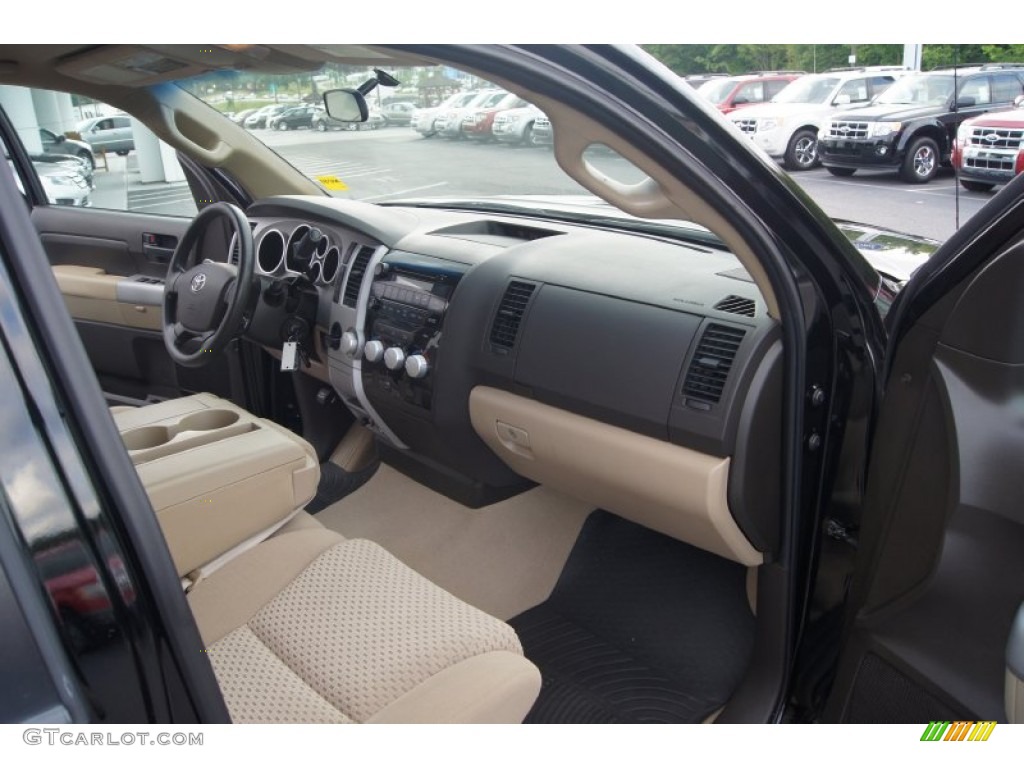 2007 Tundra SR5 CrewMax - Black / Beige photo #12