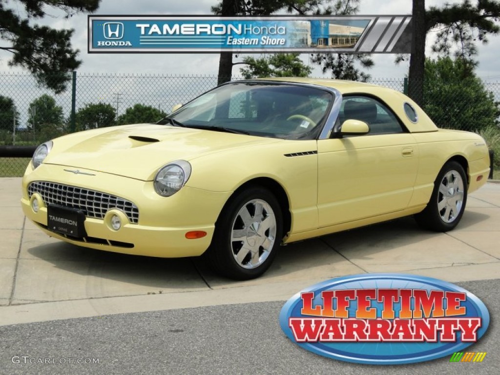 2002 Thunderbird Premium Roadster - Inspiration Yellow / Inspiration Yellow photo #1