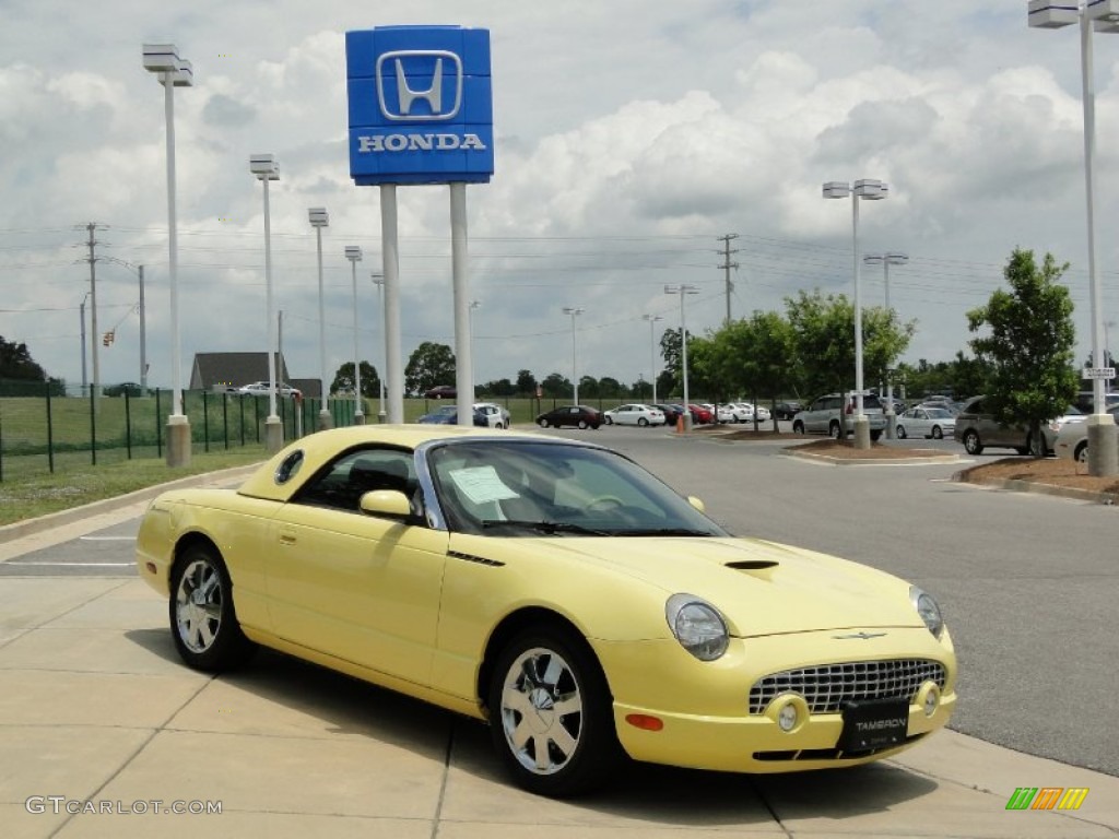 2002 Thunderbird Premium Roadster - Inspiration Yellow / Inspiration Yellow photo #2