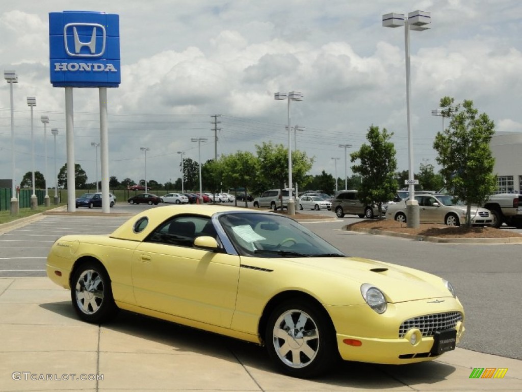 2002 Thunderbird Premium Roadster - Inspiration Yellow / Inspiration Yellow photo #3