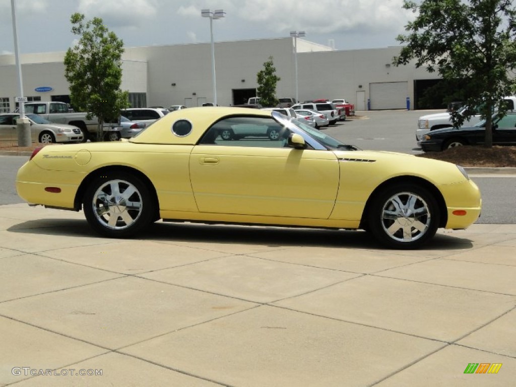 Inspiration Yellow 2002 Ford Thunderbird Premium Roadster Exterior Photo #66265485