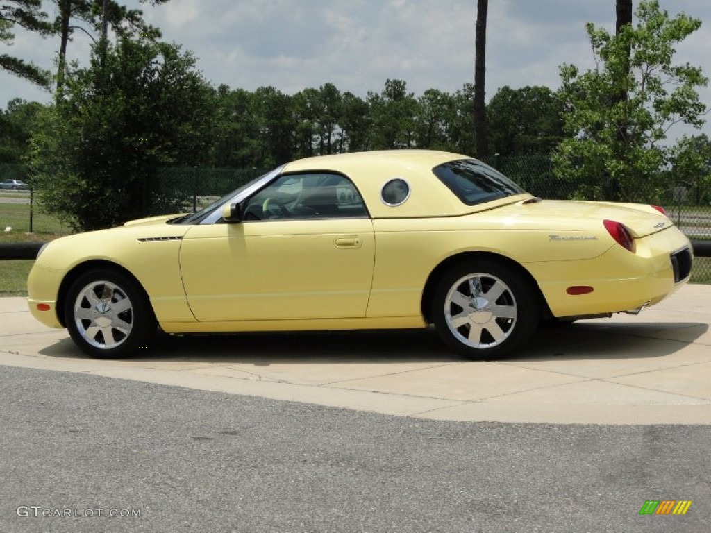 Inspiration Yellow 2002 Ford Thunderbird Premium Roadster Exterior Photo #66265506