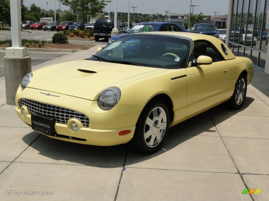 2002 Thunderbird Premium Roadster - Inspiration Yellow / Inspiration Yellow photo #29