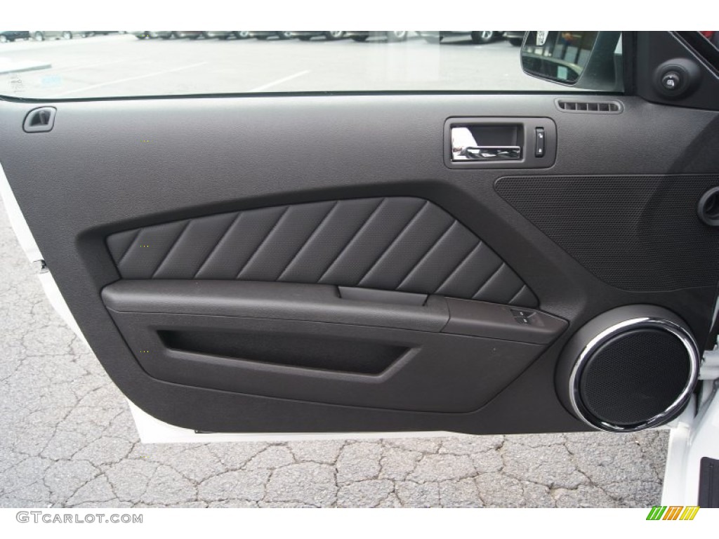 2013 Ford Mustang GT Premium Coupe Charcoal Black Door Panel Photo #66265668
