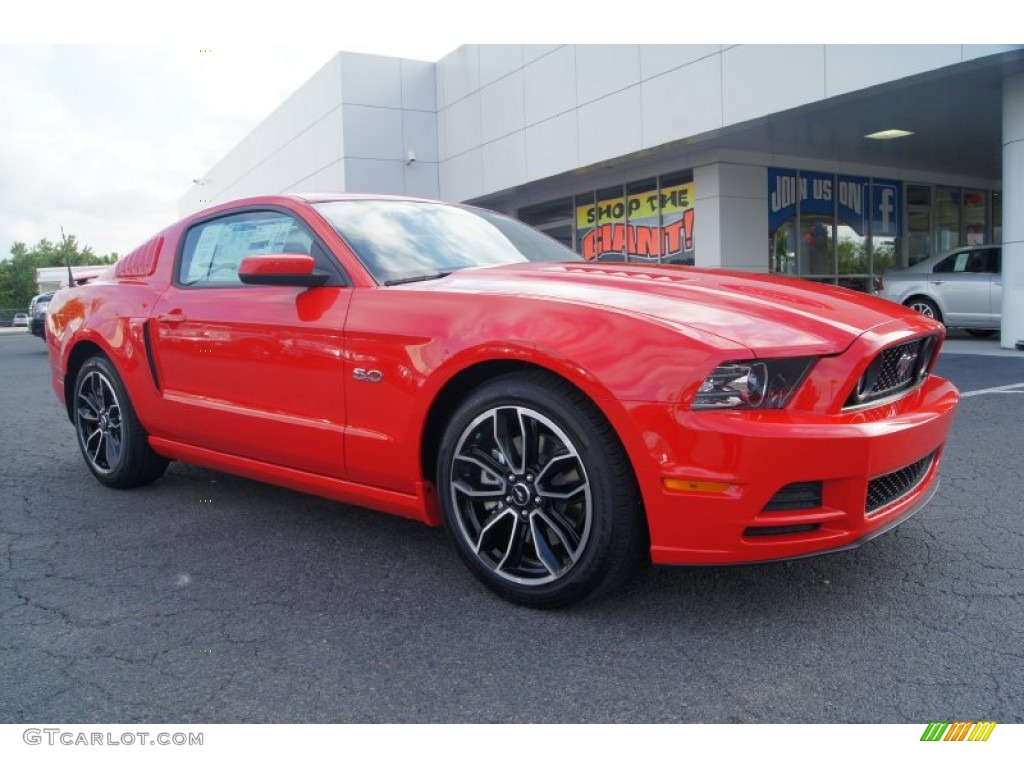 2013 Mustang GT Premium Coupe - Race Red / Charcoal Black/Cashmere Accent photo #1