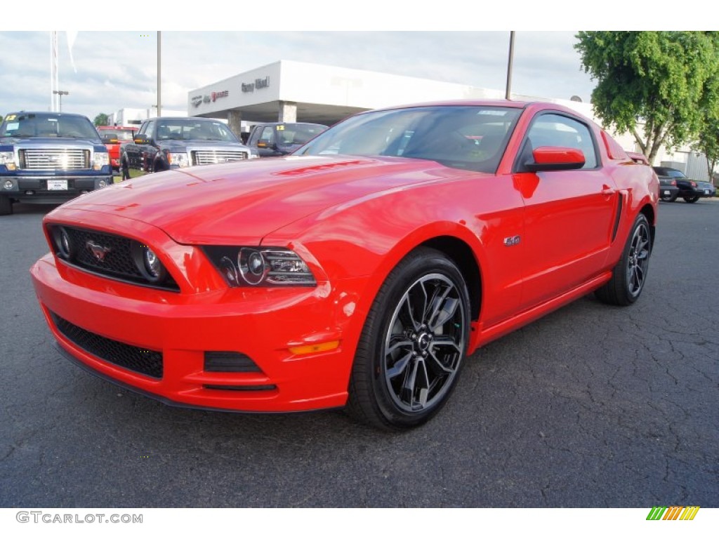 Race Red 2013 Ford Mustang GT Premium Coupe Exterior Photo #66265800
