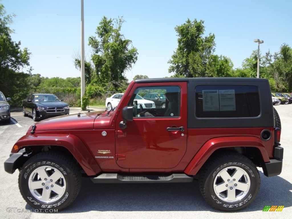 2010 Wrangler Sahara 4x4 - Red Rock Crystal Pearl / Dark Slate Gray/Medium Slate Gray photo #2