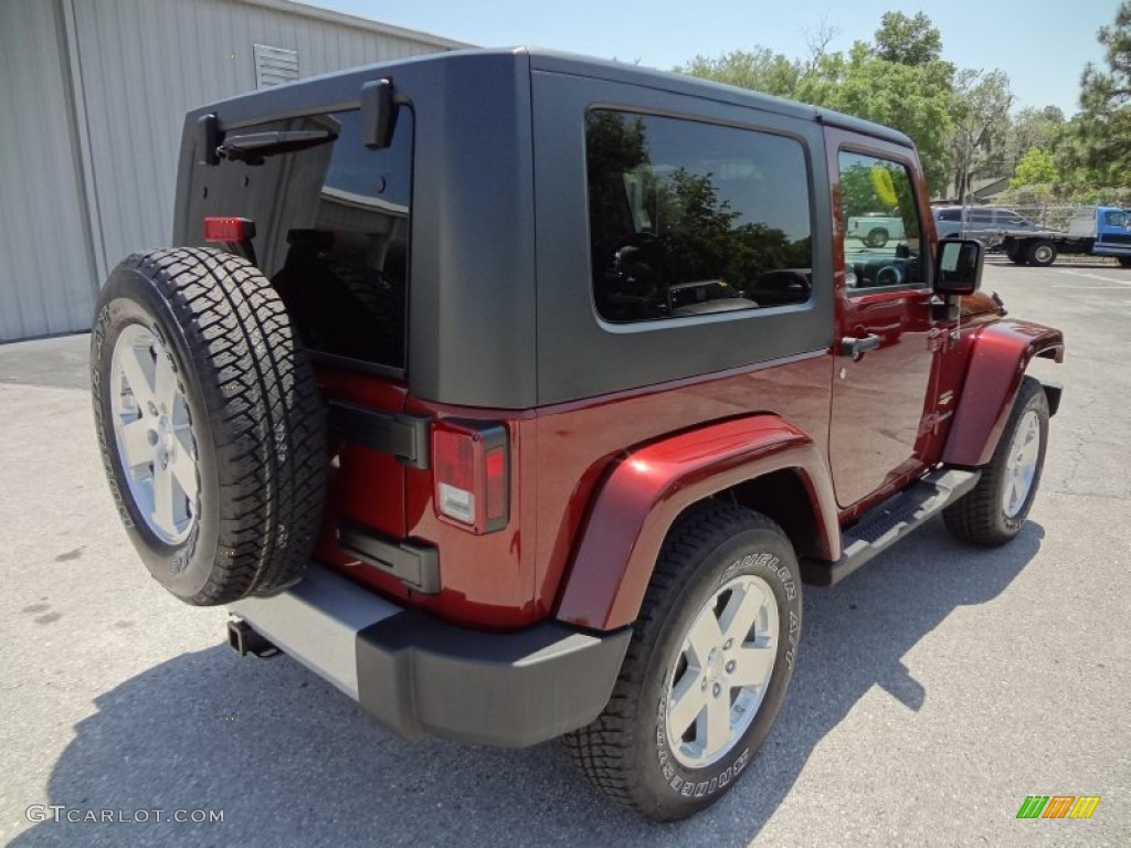 2010 Wrangler Sahara 4x4 - Red Rock Crystal Pearl / Dark Slate Gray/Medium Slate Gray photo #8