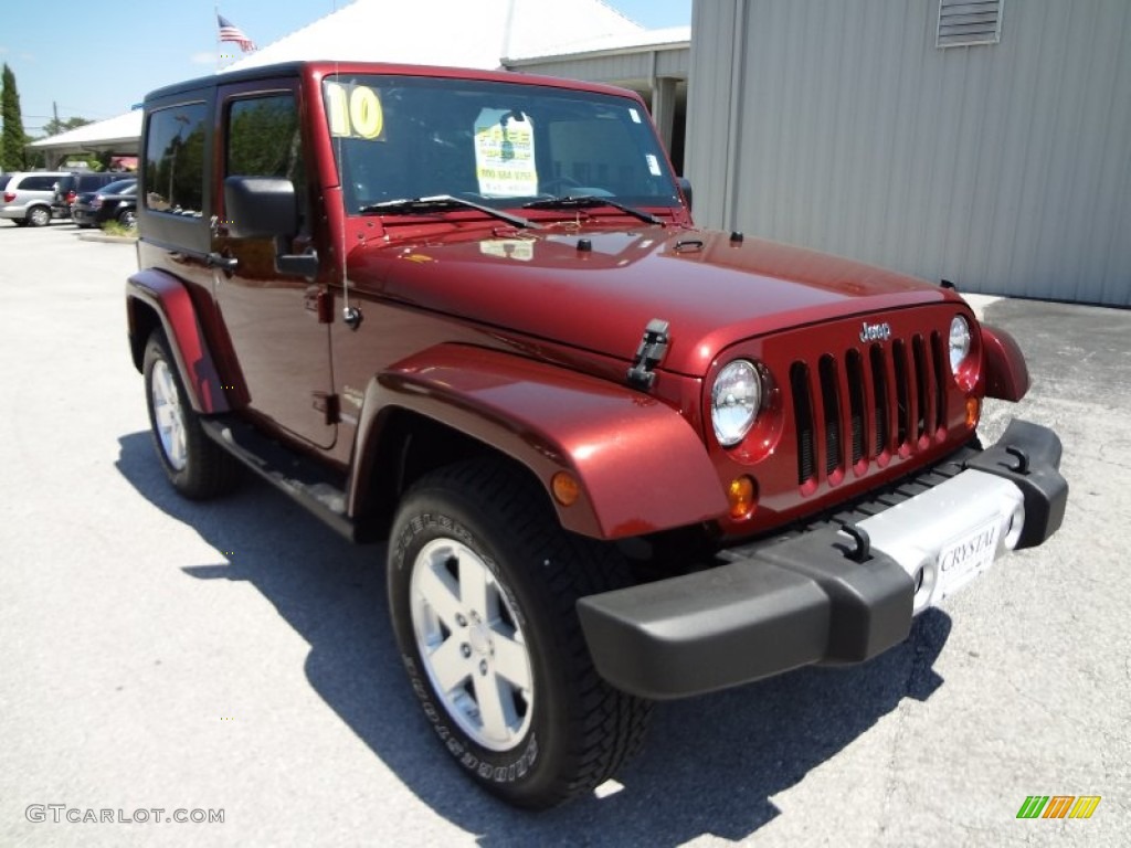 2010 Wrangler Sahara 4x4 - Red Rock Crystal Pearl / Dark Slate Gray/Medium Slate Gray photo #10