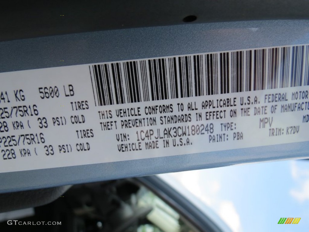 2012 Liberty Color Code PBA for Winter Chill Pearl Photo #66268929