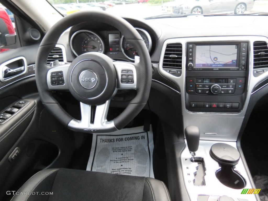 2012 Jeep Grand Cherokee SRT8 4x4 SRT Black Dashboard Photo #66269361