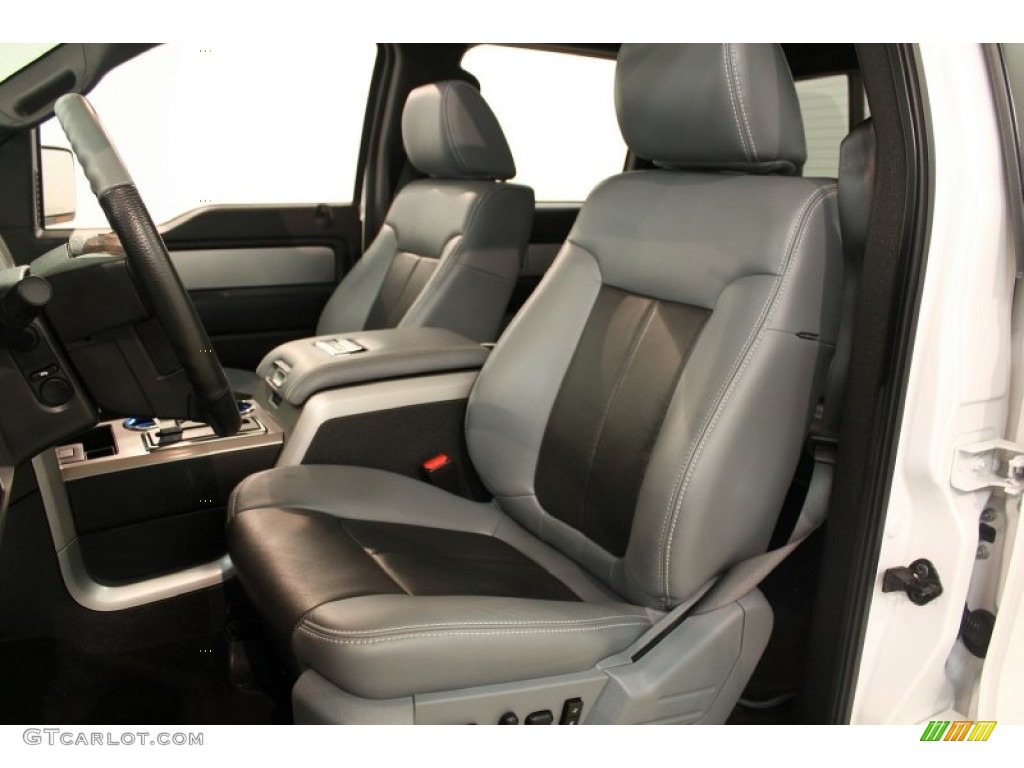 Steel Gray/Black Interior 2011 Ford F150 Limited SuperCrew 4x4 Photo #66270592