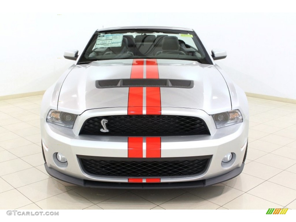 Ingot Silver Metallic 2012 Ford Mustang Shelby GT500 SVT Performance Package Convertible Exterior Photo #66270778