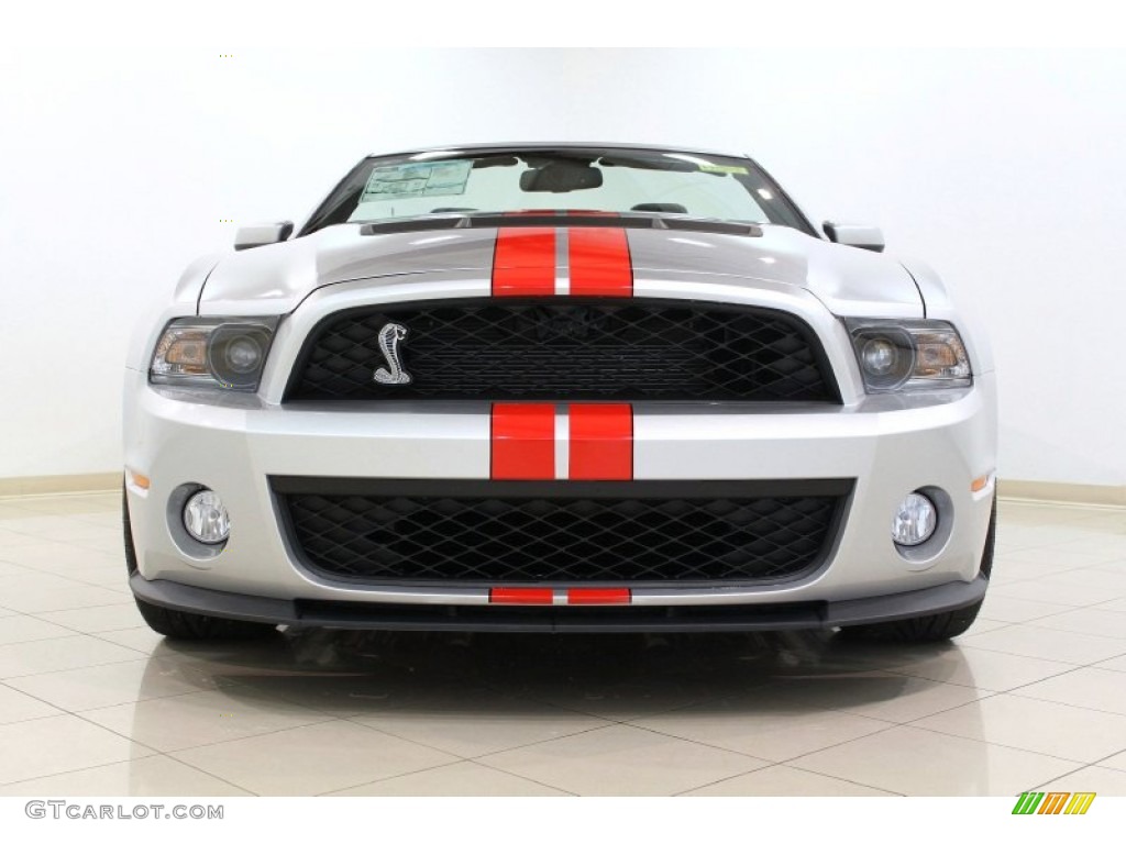Ingot Silver Metallic 2012 Ford Mustang Shelby GT500 SVT Performance Package Convertible Exterior Photo #66270781