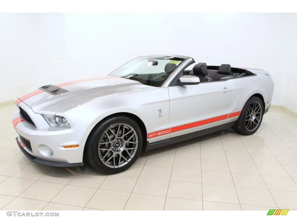 Ingot Silver Metallic 2012 Ford Mustang Shelby GT500 SVT Performance Package Convertible Exterior Photo #66270784
