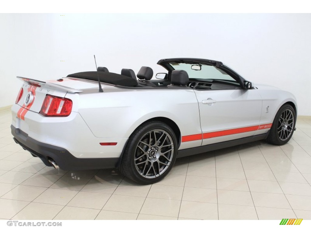 Ingot Silver Metallic 2012 Ford Mustang Shelby GT500 SVT Performance Package Convertible Exterior Photo #66270799
