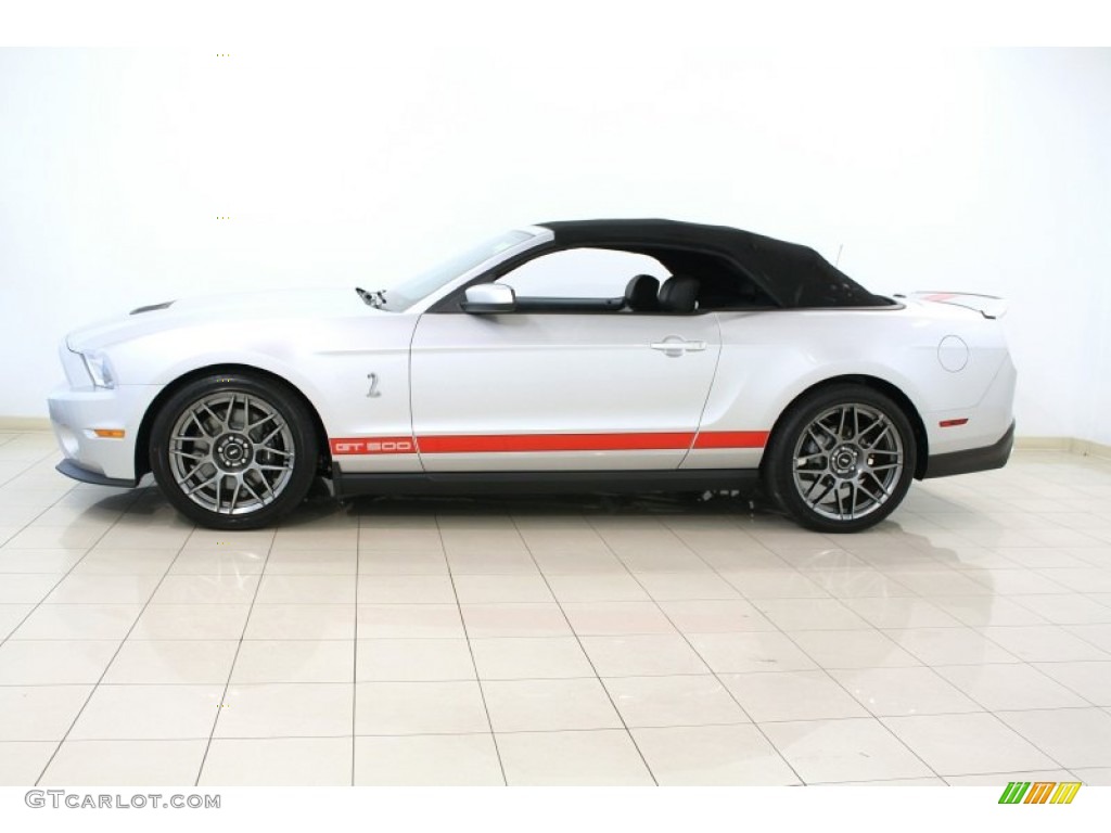 Ingot Silver Metallic 2012 Ford Mustang Shelby GT500 SVT Performance Package Convertible Exterior Photo #66270811