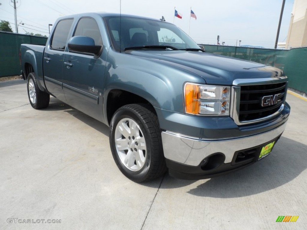 2008 Sierra 1500 SLE Crew Cab - Stealth Gray Metallic / Ebony photo #1