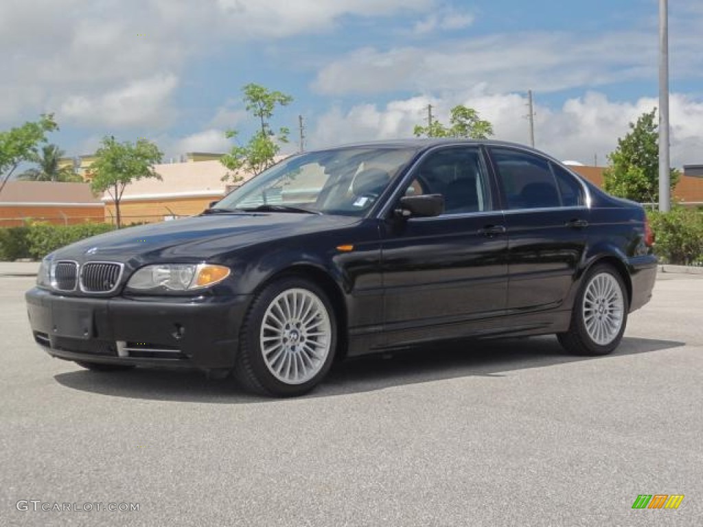 2002 3 Series 330i Sedan - Jet Black / Black photo #7