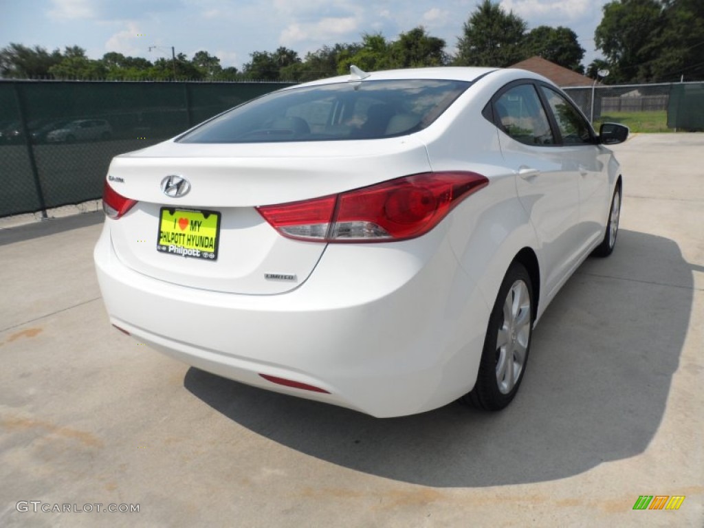 2013 Elantra Limited - Shimmering White / Black photo #3