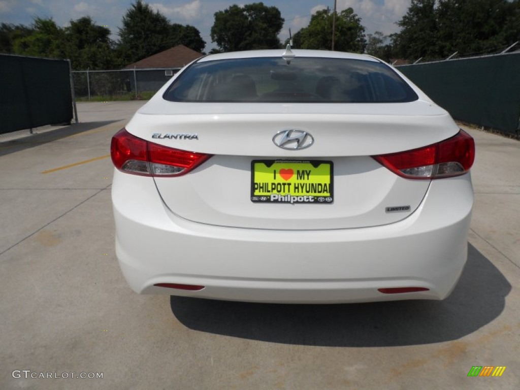 2013 Elantra Limited - Shimmering White / Black photo #4