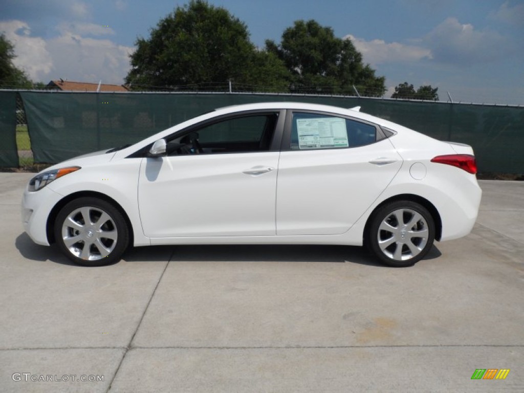2013 Elantra Limited - Shimmering White / Black photo #6