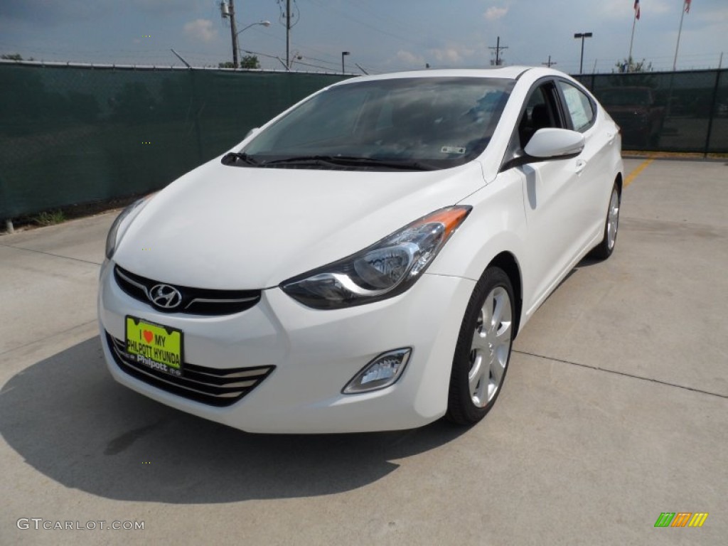 2013 Elantra Limited - Shimmering White / Black photo #7