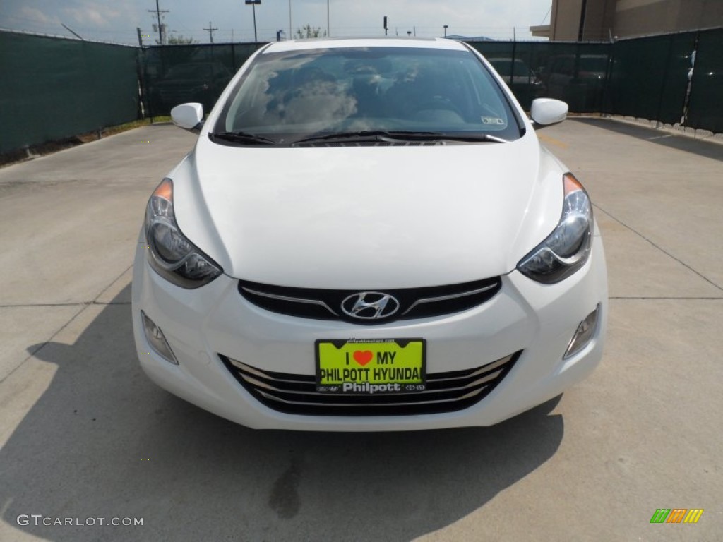 2013 Elantra Limited - Shimmering White / Black photo #8