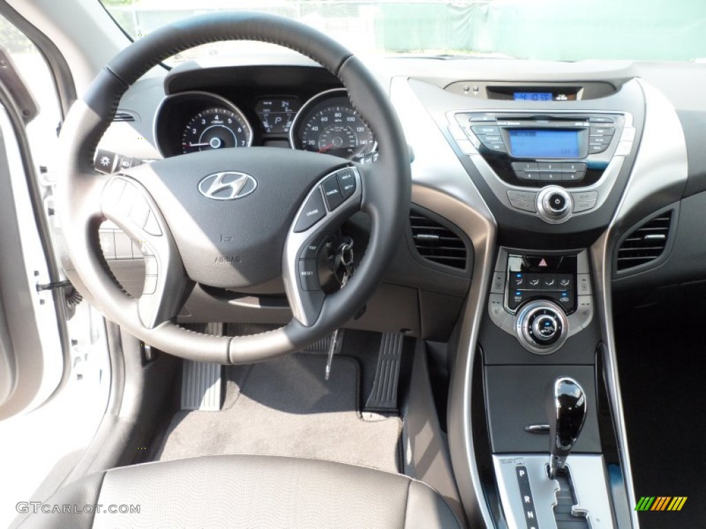 2013 Elantra Limited - Shimmering White / Black photo #28