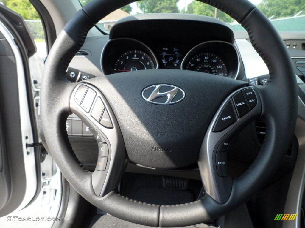 2013 Elantra Limited - Shimmering White / Black photo #33