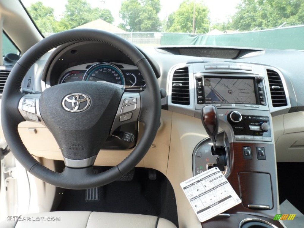 2012 Toyota Venza Limited Ivory Dashboard Photo #66278250
