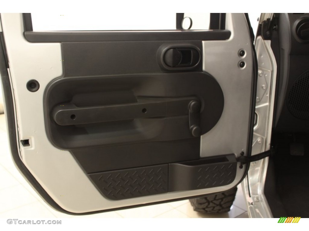 2010 Jeep Wrangler Sport 4x4 Dark Slate Gray/Medium Slate Gray Door Panel Photo #66279546