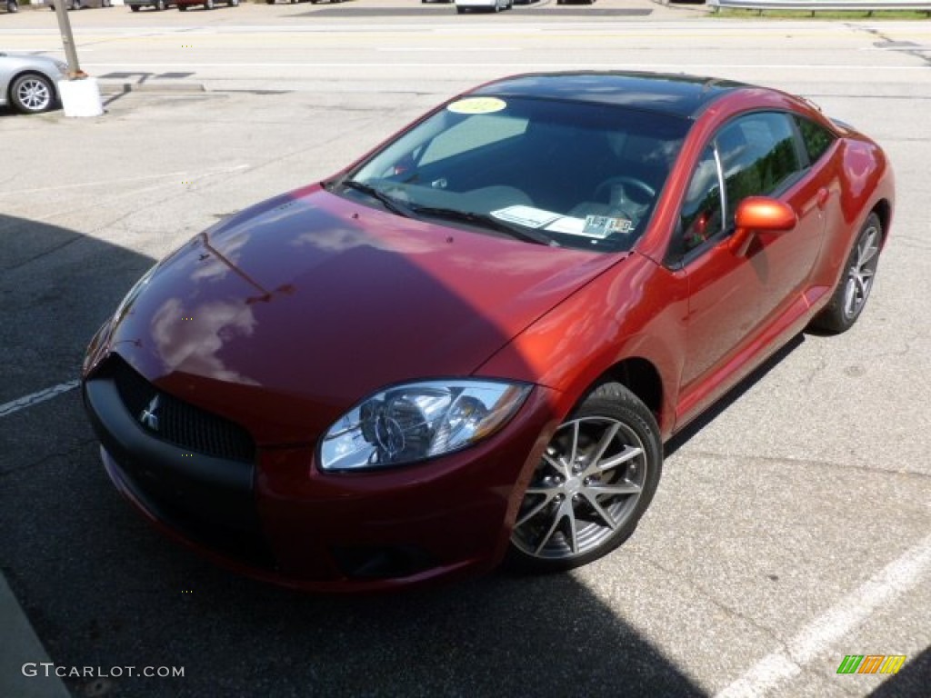 2012 Eclipse GS Coupe - Sunset Pearlescent / Dark Charcoal photo #2