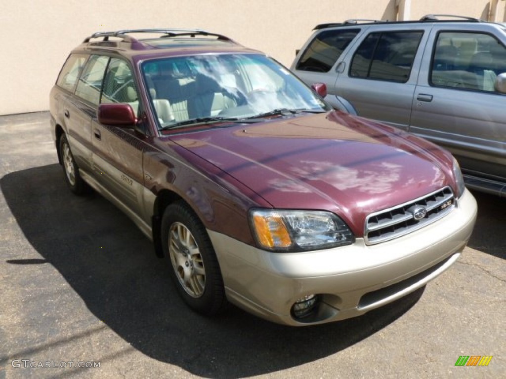 2001 Outback VDC Wagon - Winestone Red Pearl / Beige photo #1