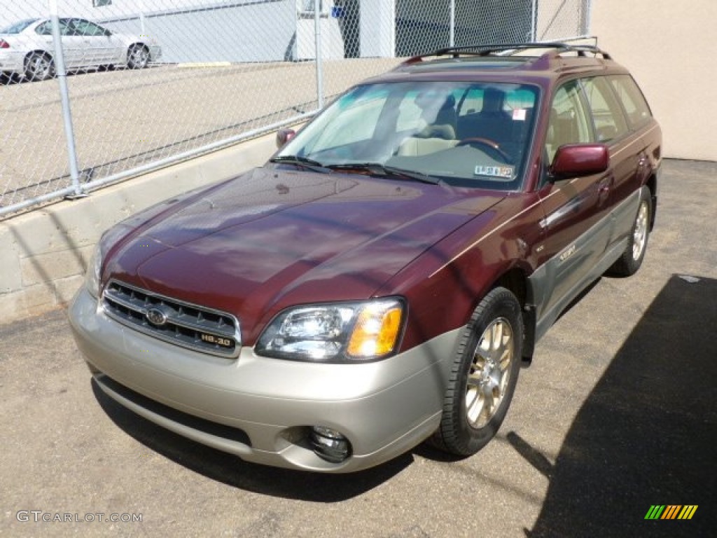 2001 Outback VDC Wagon - Winestone Red Pearl / Beige photo #3