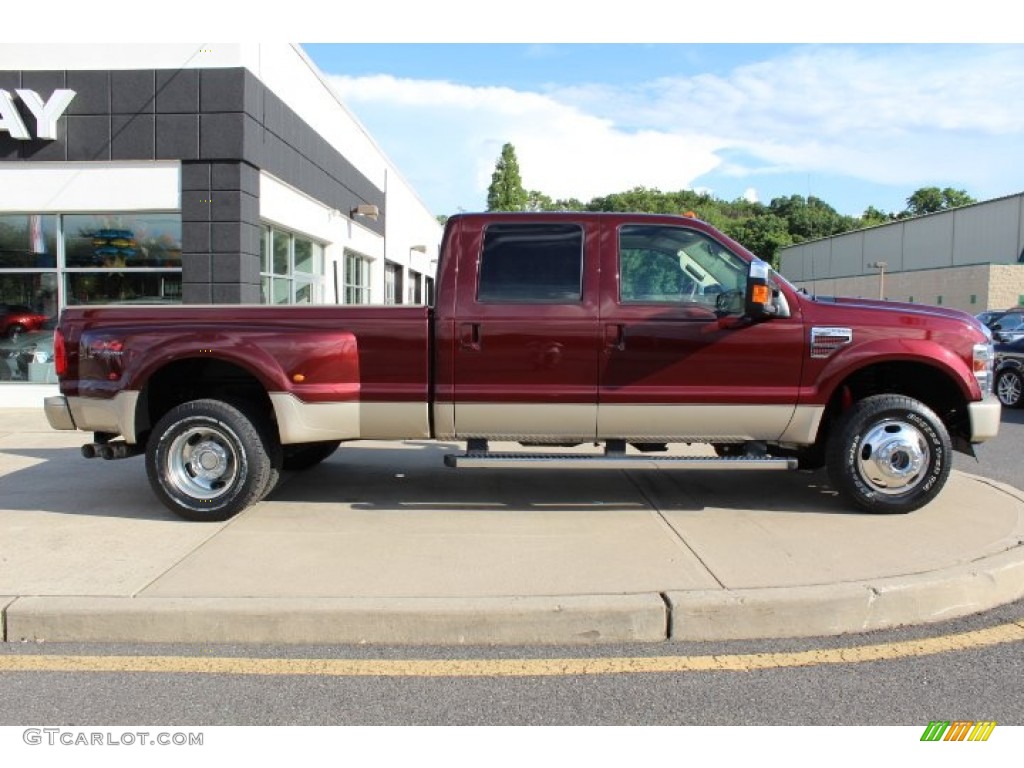 Royal Red Metallic 2009 Ford F350 Super Duty King Ranch Crew Cab 4x4 Dually Exterior Photo #66281583