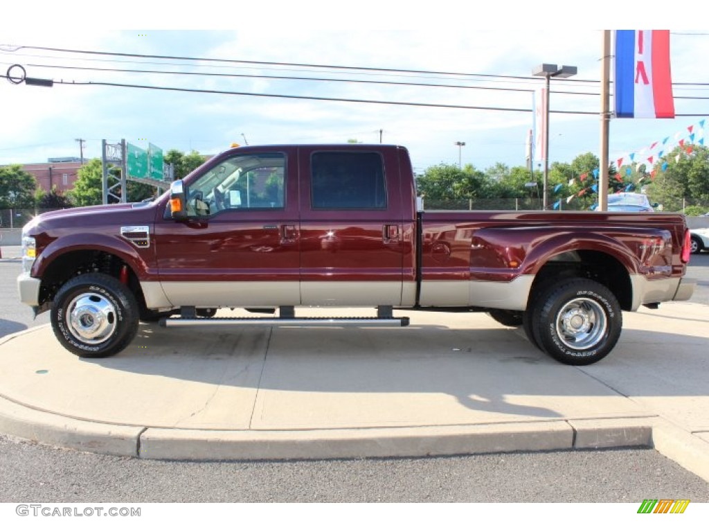 2009 F350 Super Duty King Ranch Crew Cab 4x4 Dually - Royal Red Metallic / Chaparral Leather photo #5