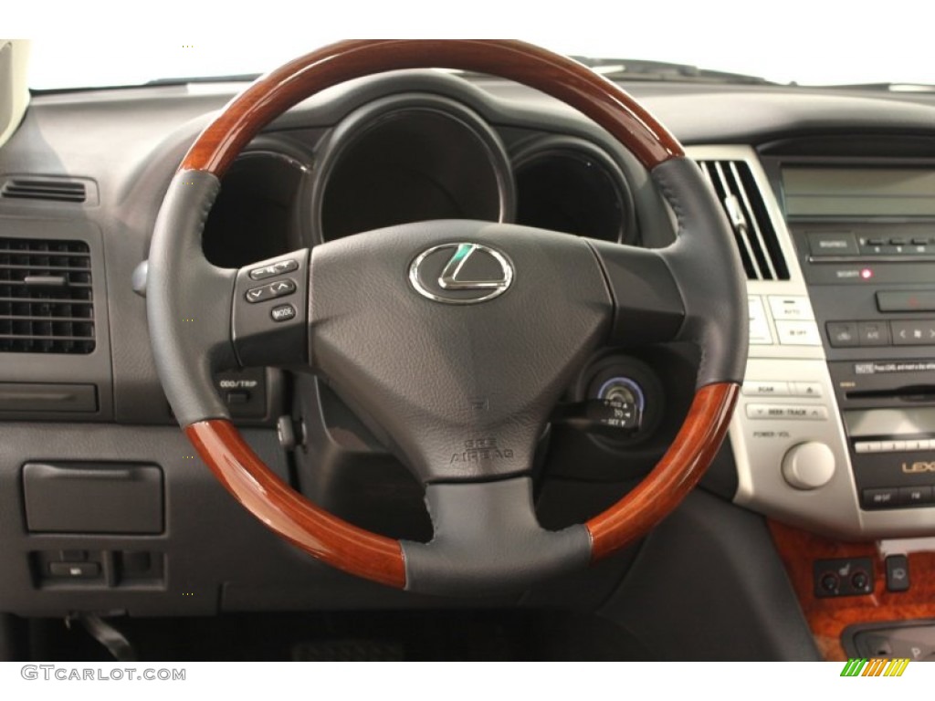 2009 Lexus RX 350 AWD Black Steering Wheel Photo #66281970