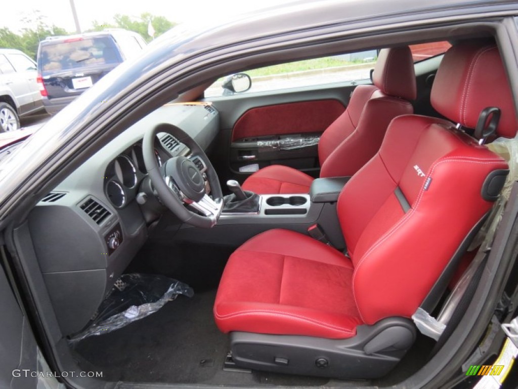 Dark Slate Gray Radar Red Interior 2012 Dodge Challenger